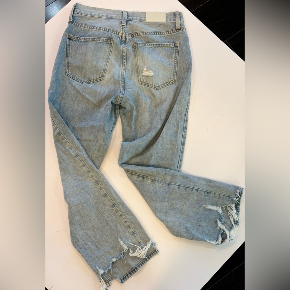 PISTOLA Cassie Distressed High-Rise Straight-Leg Jeans - Picture 6 of 7